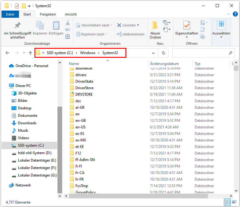 Was ist der System 32 Ordner