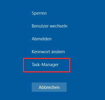 Windows Task-Manager öffnen
