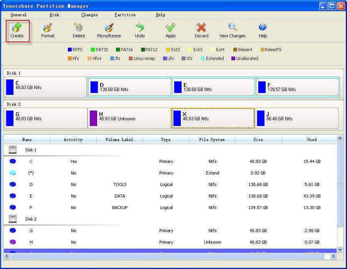 Free Partition Manager