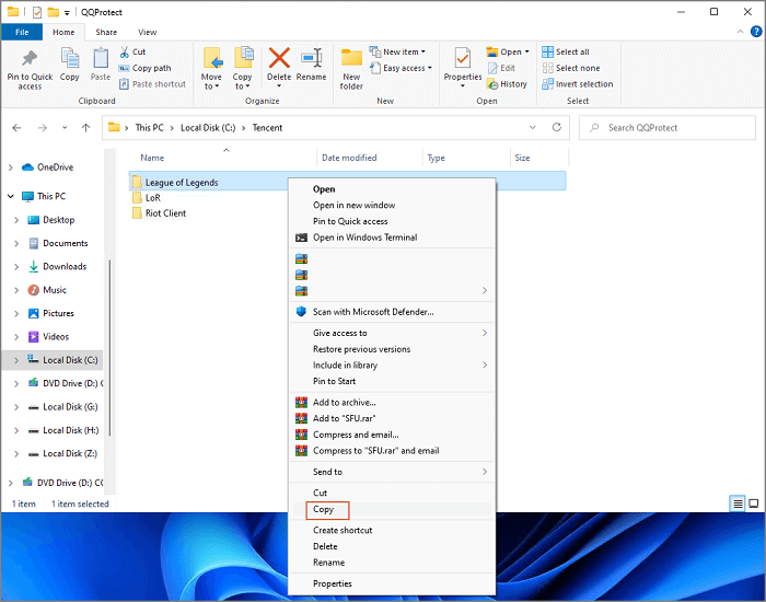 Riot Games manuell auf ein anderes Laufwerk übertragen - Kopieren