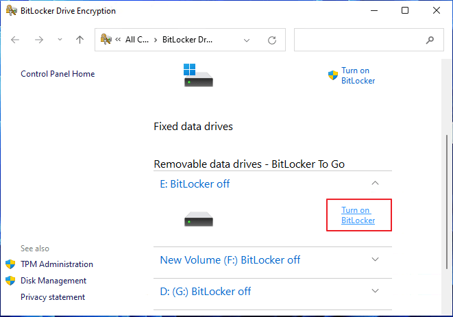 BitLocker aktivieren