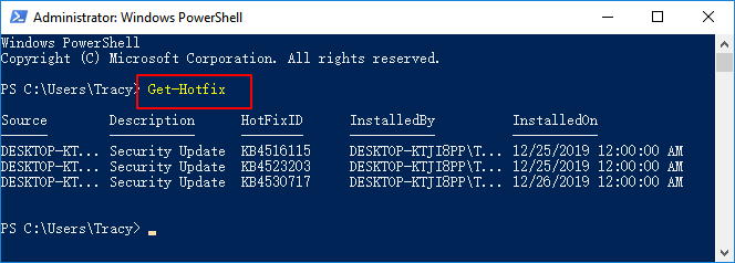 Windows 10 Updateverlauf mit PowerShell überprüfen