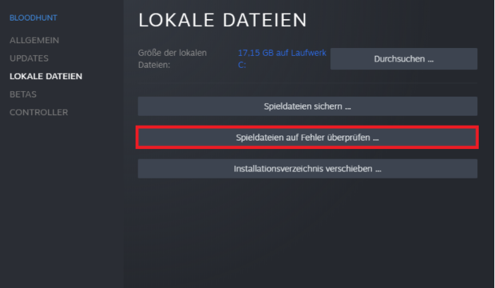 VRChat Spieldateien auf Fehler überprüfen