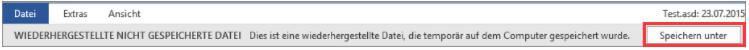 Geöffnete Word-Datei speichern