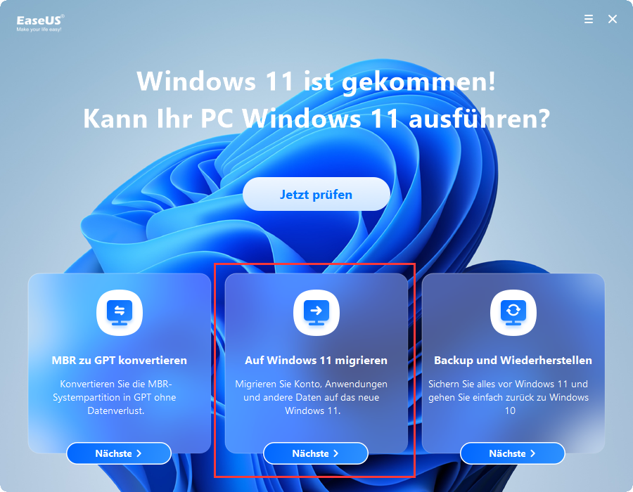 Auf Windows 11 migrieren