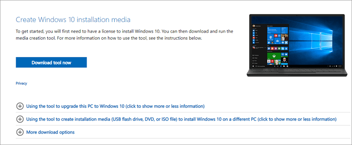 Windows 10 Installationsmedium herunterladen