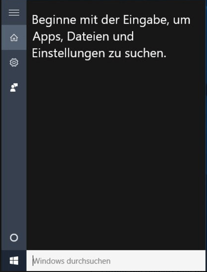 Dateisuche windows 10 mit Suchleiste