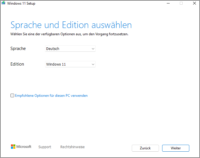 Windows 11 Einstellungen festlegen