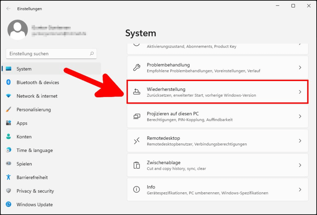 Windows 11 zurücksetzen - 1
