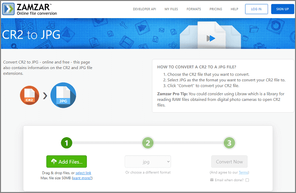 zamzar cr2 to jpg