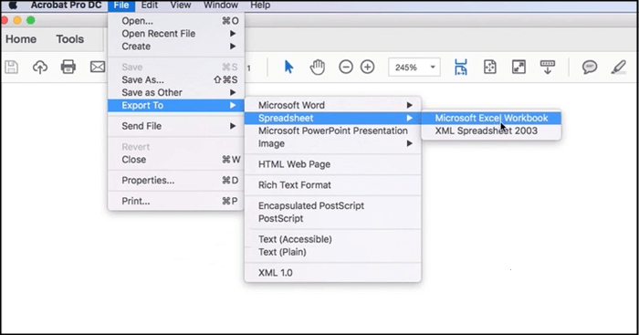 PDF in eine Excel-Zelle einfügen durch Konvertierung von PDF in Excel