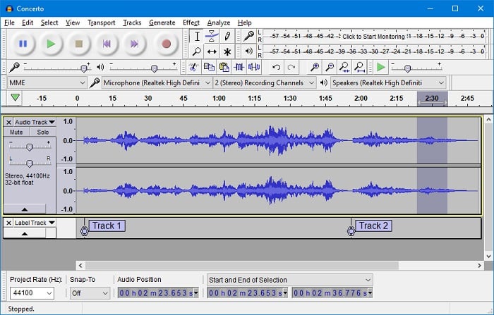 Audio-Recorder und -Editor unter Windows und Mac - Audacity