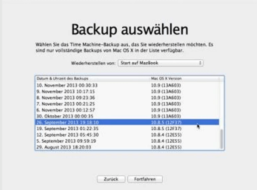Mac Aus Time Machine Backup Wiederherstellen
