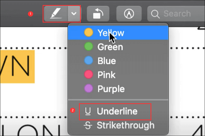 PDF Texte auf Mac mit der Vorschau-App unterstreichen