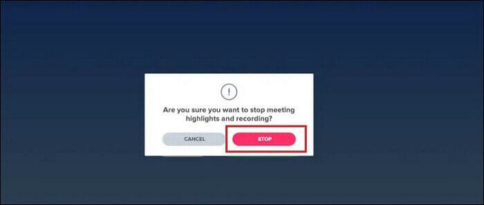 Bluejeans Aufnaheme abschließen