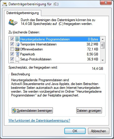 Datenträgerbereinigung