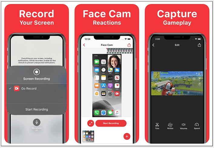 Bildschirmaufnahme mit Ton am iPhone - Go Record