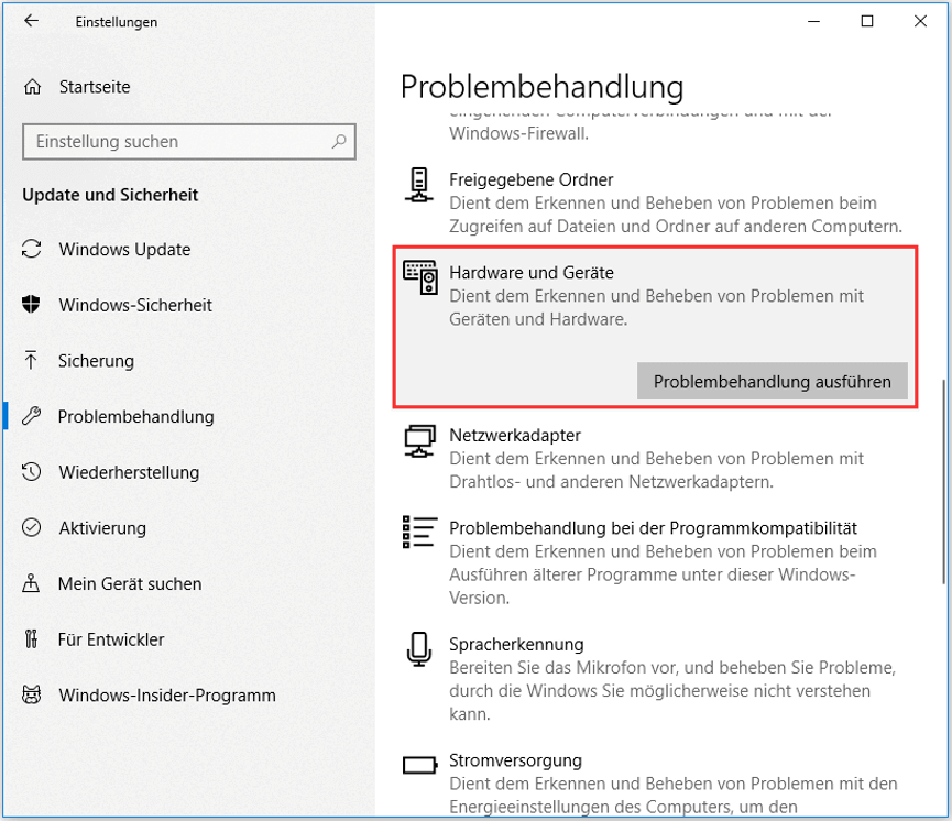 Windows 10 Reparatur-Tool ausführen