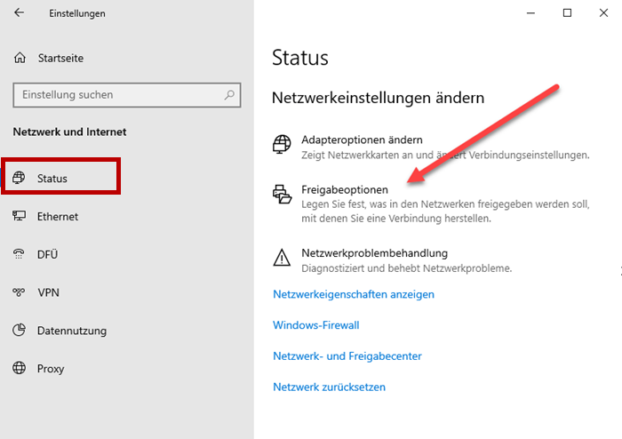 Win 10 Netzwerk ändern Win 10 Netzwerk ändern