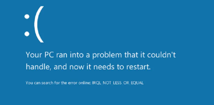 Fehlermeldung: IRQL_NOT_LESS_OR_EQUAL