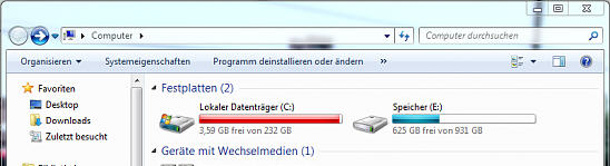 C-Laufwerk ist voll