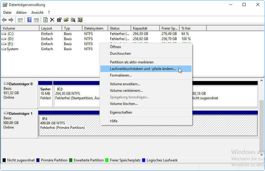 Ändern Sie den Laufwerksbuchstaben, damit die SD-Karte erkannt wird