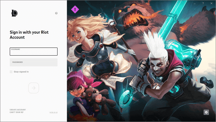 Bei League of Legends anmelden