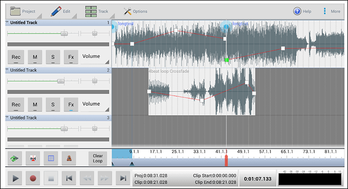 Audio Recorder und Editor App für Mobile - MixPad