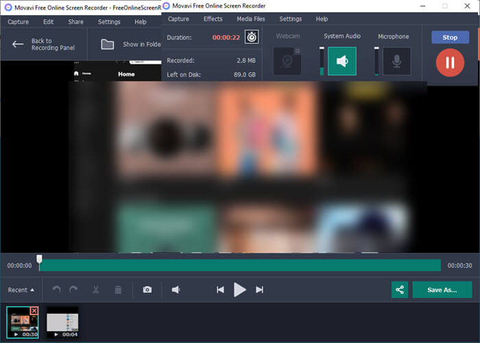 Teil des Windows-Desktops aufzeichnen mit Movavi
