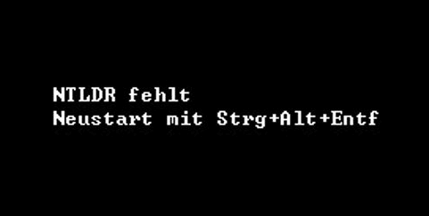 Windows mit “NTLDR fehlt” nicht lädt