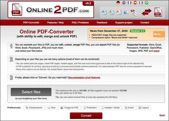 Online 2 PDF-Generator