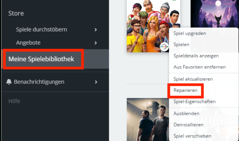 Spiele auf einen neuen PC übertragen - Origin-Spiele