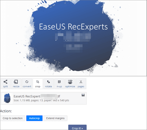 PDF auf Windows PC zuschneiden - PDFResizer