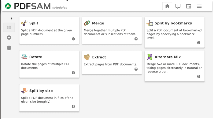 Kostenloser PDF-Editor für Windows - PDFSam Basic
