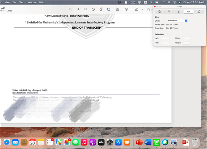 PDF-Seitenrahmen auf Mac zu PDF hinzufügen