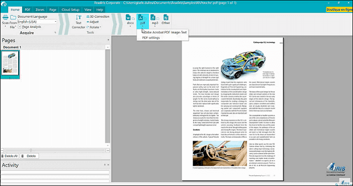 Kostenlose PDF OCR-Software - Readiris