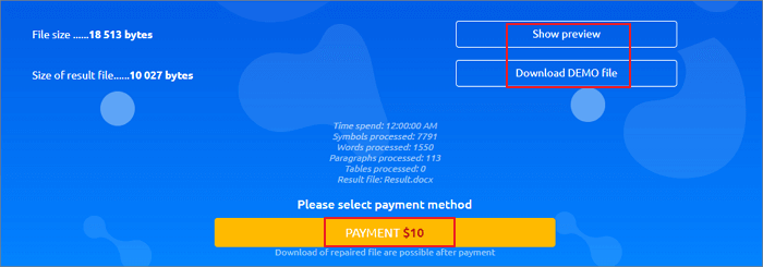 Beschädigte Word-Dateien mit einem Online-Tool reparieren - Datei herunterladen