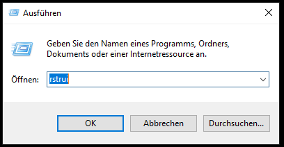 rstrui ausfuehren