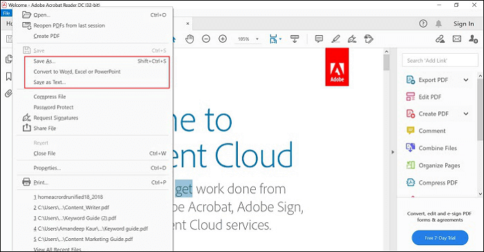 PDF-Texterkennung - Datei speichern