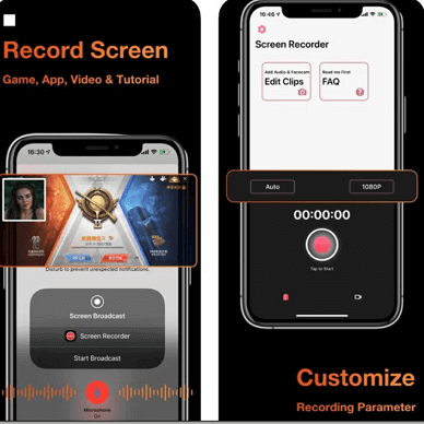 Spiele Bildschirm aufnehmen iOS - Screen Recorder