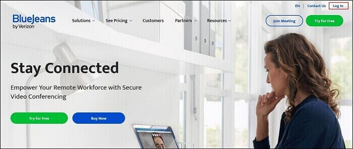 BlueJeans-Meeting-Aufzeichnung herunterladen - Webseite öffnen