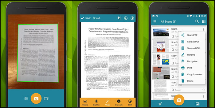 Top 4 der besten kostenlosen PDF-Scanner auf dem Android - Smart Doc Scanner