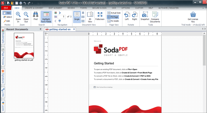Kostenlose Software zum Zusammenfügen der PDF-Dateien - Soda PDF