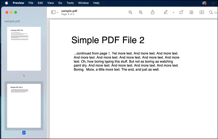 PDFs in mehrere Dateien auf dem Mac aufteilen
