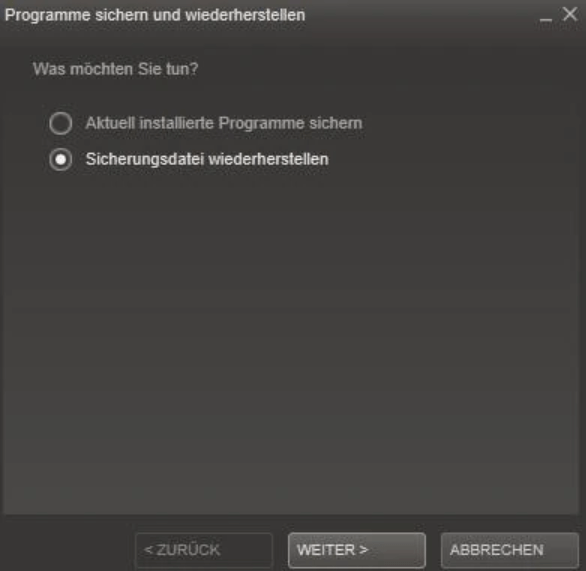 Steam-Spiele auf einem neuen PC wiederherstellen.