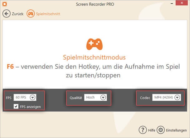 Icecream Screen Recorder Audioaufnahme aktivieren.