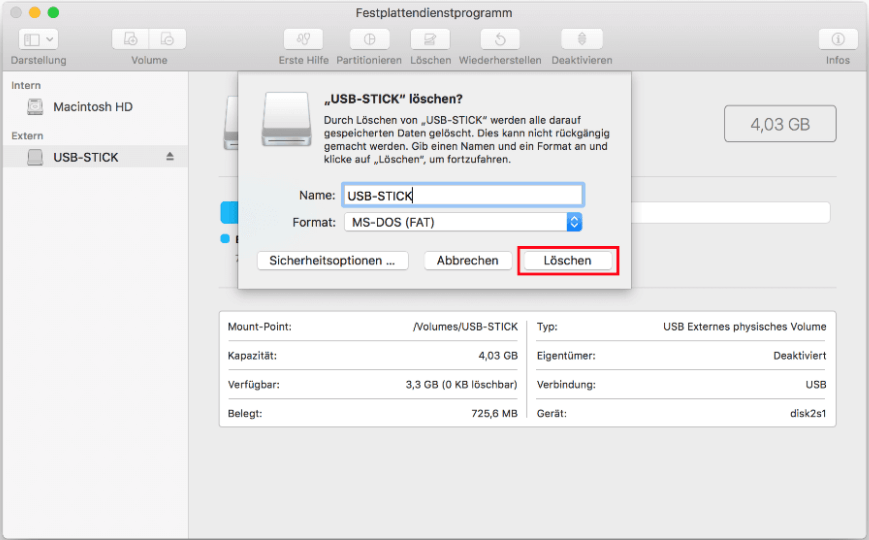 Vulkan temperament Doven Mac USB-Stick formatieren: So können Sie einen USB-Stick in FAT32  formatieren - EaseUS