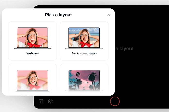 veed io aufnehmen mit facecam