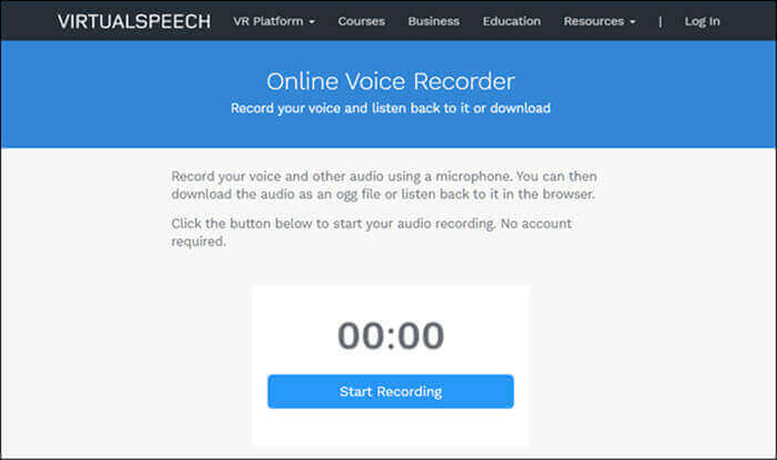 Online-Audioaufnahme- und -bearbeitungssoftware - Virtual Speech