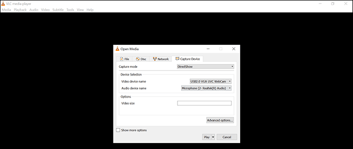 Webcam mit VLC aufnehmen - Die Webcam-Aufzeichnung einstellen